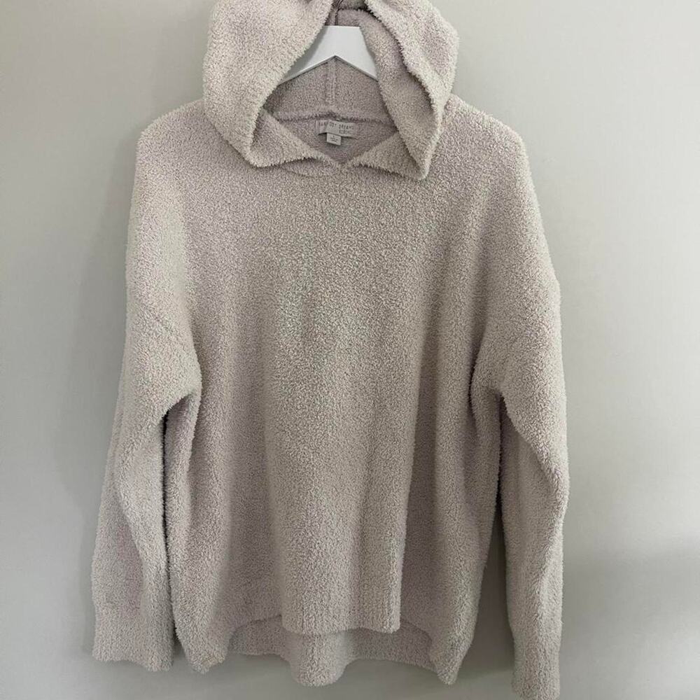 Barefoot Dreams EcoChic Oversized Plush Hoodie – Cream – Size L